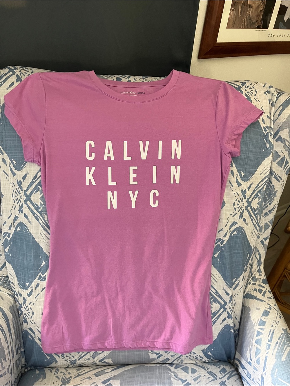 Calvin Klein NYC light purple T shirt XS